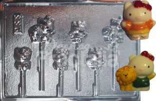 Molde Personajes Hello kitty x6