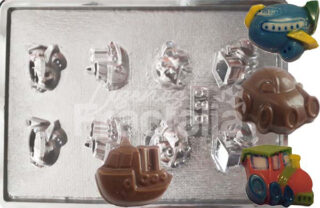 Molde Avion barco carro y tren