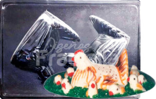 Molde gelatina gallina