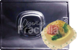 Molde gelatina postre cuadrado redondeado