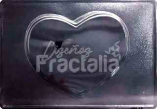 Molde corazon plano grande