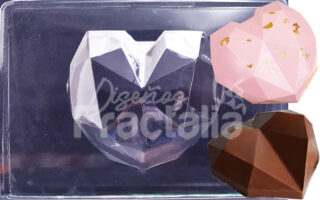 Molde Corazon Facetado