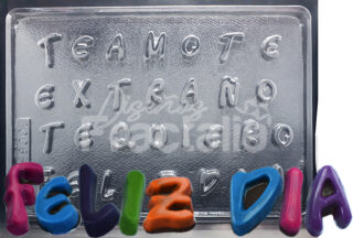 Molde especial letra Timoteo te amo te extrano te quiero feliz dia