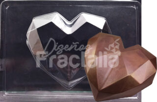 Molde Corazon Facetado Mediano