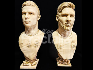 Figura busto messi y ronaldo