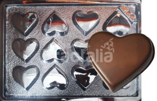 Molde Corazon plano mediano x 12