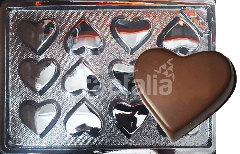 Molde Corazon plano mediano x 12