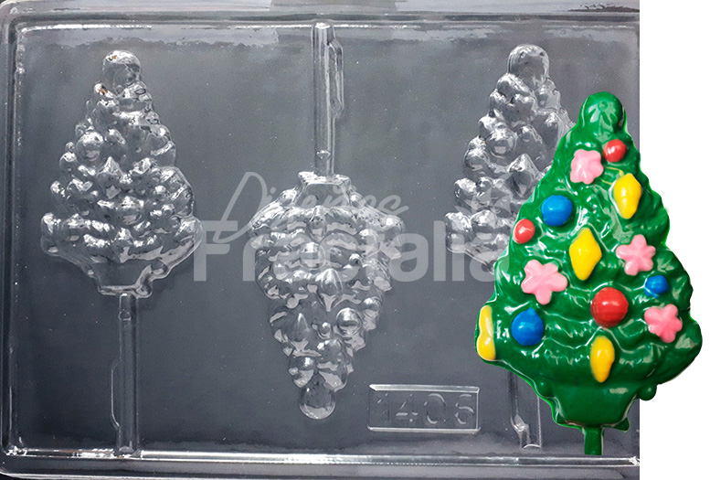 Molde arbol de navidad con bolas