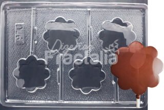 Molde Chupetas florales x4